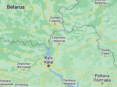 Map showing location of Chernihiv (51.50551, 31.28488)
