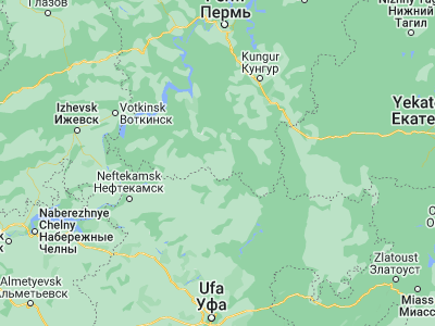 Map showing location of Chernushka (56.50722, 56.07661)