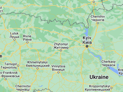Map showing location of Chernyakhiv (50.45652, 28.67018)