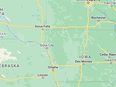 Map showing location of Cherokee (42.74943, -95.55167)