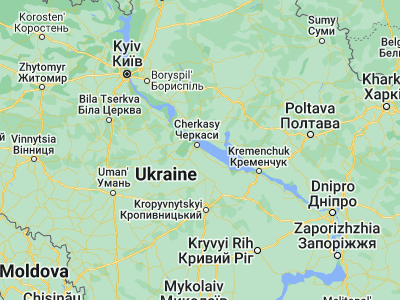 Map showing location of Chervonaya Sloboda (49.3789, 32.14643)