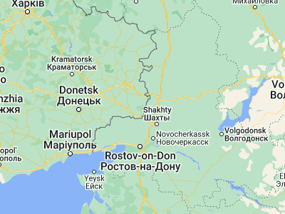 Map showing location of Chervonopartizansk (48.07613, 39.79618)