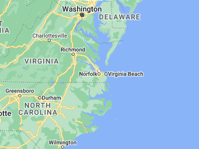 Map showing location of Chesapeake (36.81904, -76.27494)