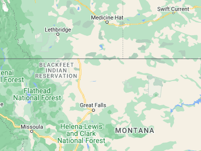 Map showing location of Chester (48.51054, -110.96747)