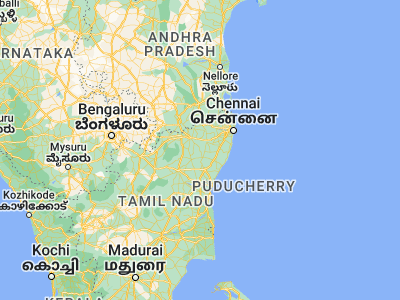 Map showing location of Cheyyar (12.66052, 79.54308)