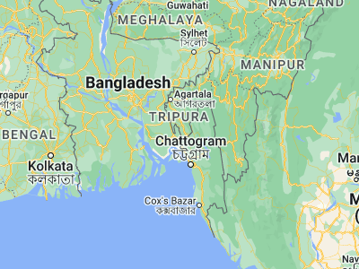 Map showing location of Chhāgalnāiya (23.02475, 91.51092)