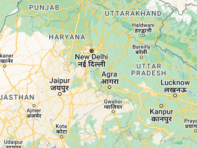 Map showing location of Chhāta (27.72352, 77.50945)