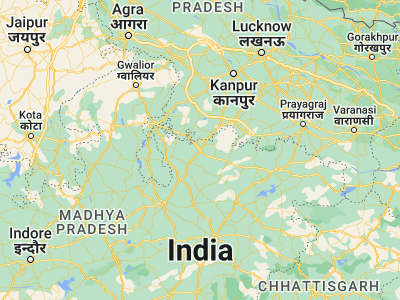 Map showing location of Chhatarpur (24.91422, 79.5878)