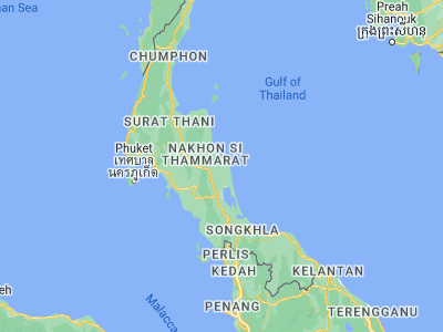 Map showing location of Chian Yai (8.16936, 100.1447)