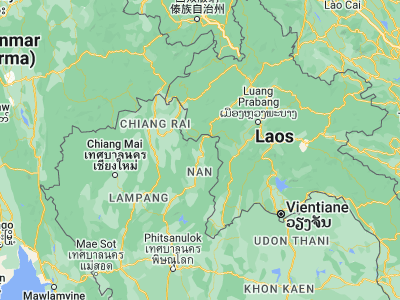 Map showing location of Chiang Klang (19.29378, 100.8617)