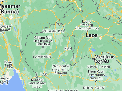 Map showing location of Chiang Muan (18.88969, 100.30589)