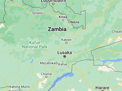 Map showing location of Chibombo (-14.65685, 28.07057)