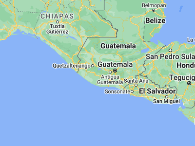 Map showing location of Chicacao (14.53333, -91.31667)