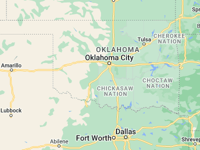 Map showing location of Chickasha (35.05256, -97.93643)