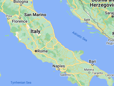 Map showing location of Chieti (42.36094, 14.13801)