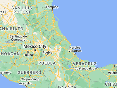 Map showing location of Chignautla (19.8207, -97.38778)