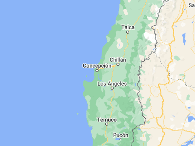 Map showing location of Chiguayante (-36.91667, -73.01667)