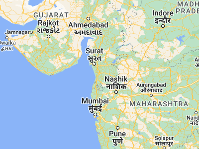 Map showing location of Chikhli (20.75, 73.06667)