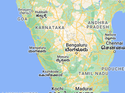 Map showing location of Chiknāyakanhalli (13.41722, 76.62278)