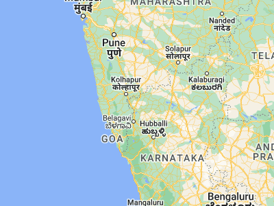 Map showing location of Chikodi (16.43333, 74.6)