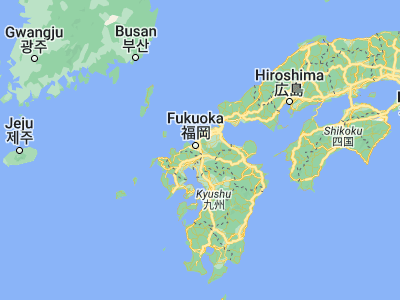 Map showing location of Chikushino (33.49631, 130.5156)