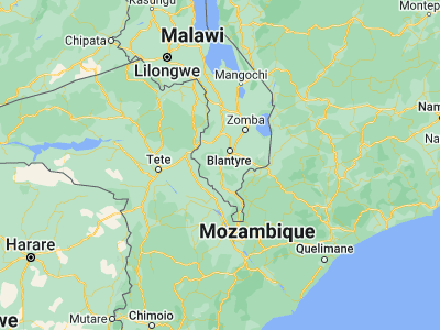 Map showing location of Chikwawa (-16.03352, 34.80091)