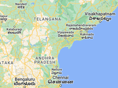 Map showing location of Chilakalūrupet (16.08333, 80.16667)