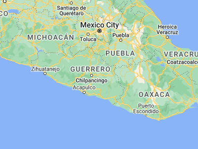 Map showing location of Chilapa de Alvarez (17.59459, -99.17639)