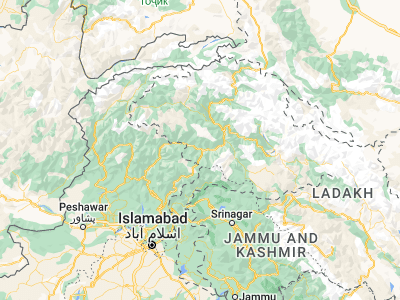 Map showing location of Chilās (35.41172, 74.10352)