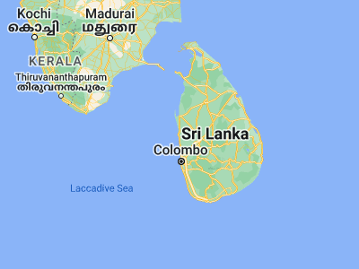 Map showing location of Chilaw (7.57583, 79.79528)