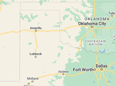Map showing location of Childress (34.42645, -100.204)