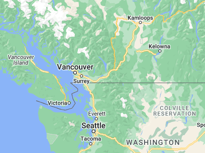 Map showing location of Chilliwack (49.17468, -121.94427)