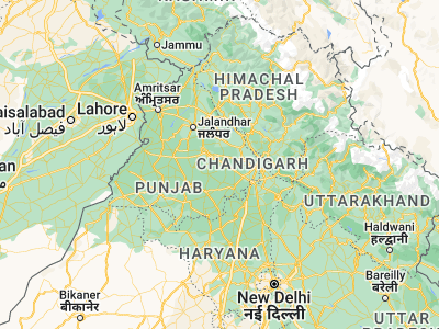 Map showing location of Chīma (30.68551, 76.08488)