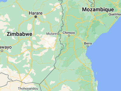 Map showing location of Chimanimani (-19.8, 32.86667)