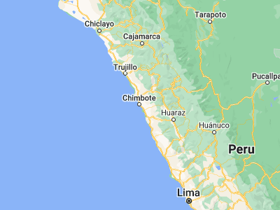 Map showing location of Chimbote (-9.08528, -78.57833)
