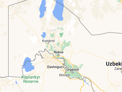 Map showing location of Chimboy Shahri (42.92952, 59.78199)