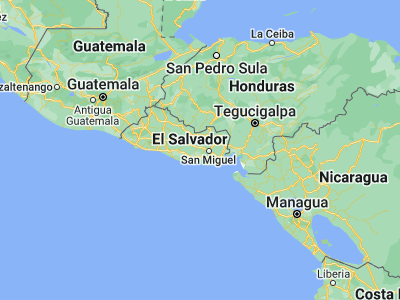 Map showing location of Chinameca (13.5, -88.35)