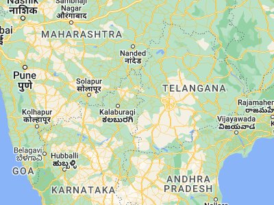 Map showing location of Chincholi (17.46667, 77.43333)
