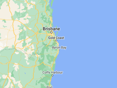 Map showing location of Chinderah (-28.23333, 153.55)