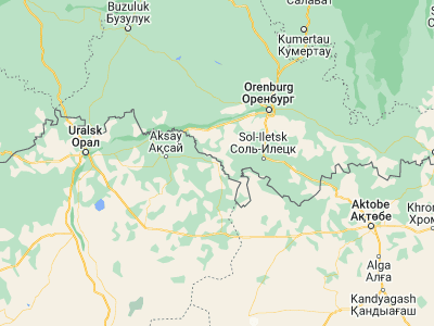 Map showing location of Chingirlau (51.09878, 54.08426)