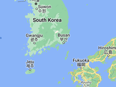 Map showing location of Chinhae (35.14944, 128.65972)