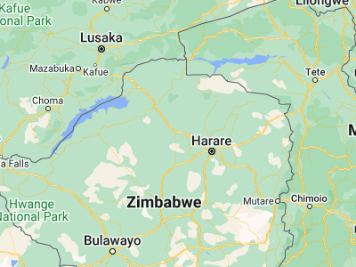 Map showing location of Chinhoyi (-17.36667, 30.2)