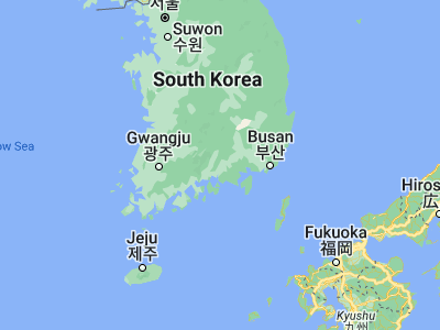 Map showing location of Chinju (35.19278, 128.08472)