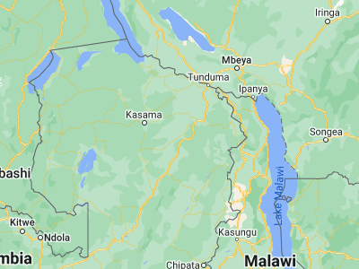 Map showing location of Chinsali (-10.54142, 32.08162)