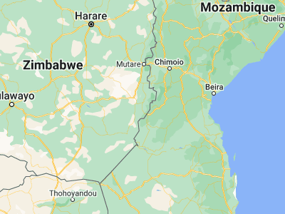 Map showing location of Chipinge (-20.18833, 32.62364)