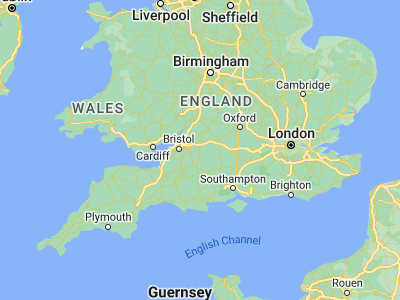Map showing location of Chippenham (51.46, -2.12472)