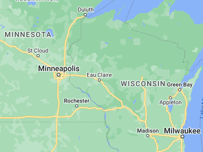 Map showing location of Chippewa Falls (44.93691, -91.39293)