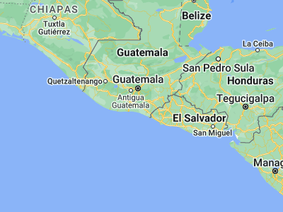 Map showing location of Chiquimulilla (14.08583, -90.37667)