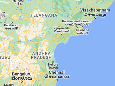 Map showing location of Chīrāla (15.81667, 80.35)