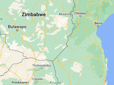 Map showing location of Chiredzi (-21.05, 31.66667)